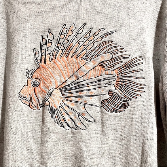 Barney Cools Lion Fish Knit Sweatshirt Size S - Picture 4 of 5